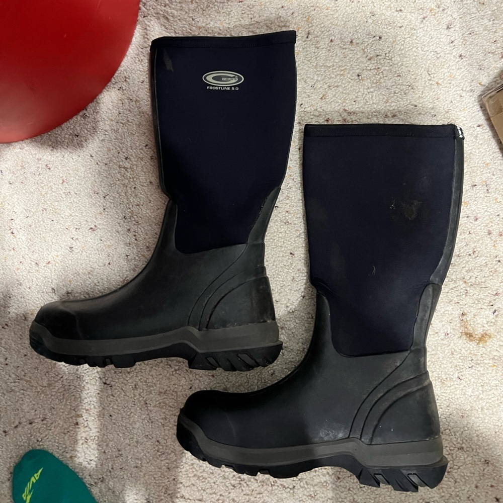 Men’s Grubs mud rain work boots black sz  10 or women’s sz 11 frost line 5.0 - Picture 4 of 12
